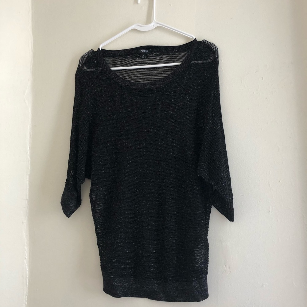 See-thru oversized pullover sweater